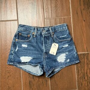 Levi’s Premium Denim Blue Distressed Women's Shorts